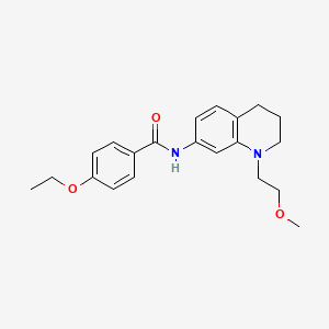 molecular formula C21H26N2O3 B2836995 4-ethoxy-N-(1-(2-methoxyethyl)-1,2,3,4-tetrahydroquinolin-7-yl)benzamide CAS No. 1173268-11-5