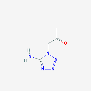 molecular formula C4H7N5O B2836996 1-(5-amino-1H-tetrazol-1-yl)acetone CAS No. 25828-06-2