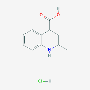 molecular formula C11H14ClNO2 B2836999 2-Methyl-1,2,3,4-tetrahydroquinoline-4-carboxylic acid hydrochloride CAS No. 1779125-04-0