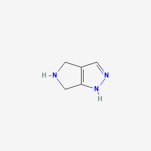 molecular formula C5H7N3 B2837000 1,4,5,6-Tetrahydropyrrolo[3,4-c]pyrazole CAS No. 6573-19-9; 769895-06-9