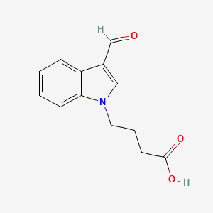 molecular formula C13H13NO3 B2837010 4-(3-formyl-1H-indol-1-yl)butanoic acid CAS No. 887405-75-6