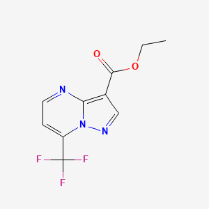molecular formula C10H8F3N3O2 B2837019 Ethyl 7-(trifluoromethyl)pyrazolo[1,5-a]pyrimidine-3-carboxylate CAS No. 832138-80-4