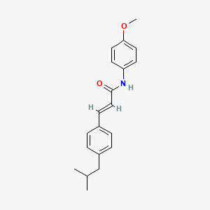 molecular formula C20H23NO2 B2837024 N-(4-Methoxyphenyl)-3-(4-(2-methylpropyl)phenyl)prop-2-enamide CAS No. 329777-59-5