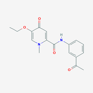molecular formula C17H18N2O4 B2837041 N-(3-acetylphenyl)-5-ethoxy-1-methyl-4-oxo-1,4-dihydropyridine-2-carboxamide CAS No. 1105250-76-7
