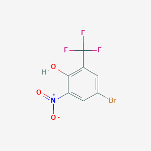 molecular formula C7H3BrF3NO3 B2837058 4-Bromo-2-nitro-6-(trifluoromethyl)phenol CAS No. 2089255-50-3
