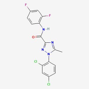molecular formula C16H10Cl2F2N4O B2837071 1-(2,4-dichlorophenyl)-N-(2,4-difluorophenyl)-5-methyl-1H-1,2,4-triazole-3-carboxamide CAS No. 338398-25-7