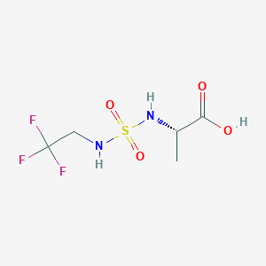 molecular formula C5H9F3N2O4S B2837076 (S)-2-((N-(2,2,2-trifluoroethyl)sulfamoyl)amino)propanoic acid CAS No. 1604282-37-2