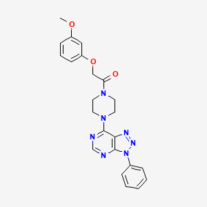 molecular formula C23H23N7O3 B2837078 2-(3-methoxyphenoxy)-1-(4-(3-phenyl-3H-[1,2,3]triazolo[4,5-d]pyrimidin-7-yl)piperazin-1-yl)ethanone CAS No. 920262-58-4