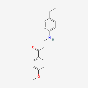 molecular formula C18H21NO2 B2837079 3-(4-Ethylanilino)-1-(4-methoxyphenyl)-1-propanone CAS No. 477320-26-6