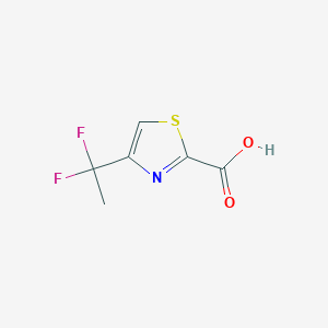 molecular formula C6H5F2NO2S B2837080 4-(1,1-二氟乙基)-1,3-噻唑-2-羧酸 CAS No. 1780878-51-4