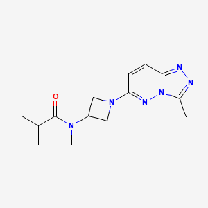 molecular formula C14H20N6O B2837082 N,2-dimethyl-N-(1-{3-methyl-[1,2,4]triazolo[4,3-b]pyridazin-6-yl}azetidin-3-yl)propanamide CAS No. 2320146-81-2