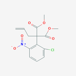 molecular formula C14H14ClNO6 B2837092 Dimethyl 2-allyl-2-(2-chloro-6-nitrophenyl)malonate CAS No. 900019-63-8
