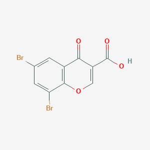 molecular formula C10H4Br2O4 B2837093 6,8-Dibromo-4-oxochromene-3-carboxylic acid CAS No. 76743-82-3
