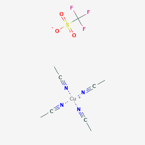 molecular formula C9H12CuF3N4O3S B2837099 Tetrakis(acetonitrile)copper trifluoromethanesulfonate CAS No. 58452-28-1