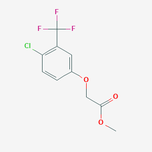 molecular formula C10H8ClF3O3 B2837132 Methyl 2-[4-chloro-3-(trifluoromethyl)phenoxy]-acetate CAS No. 1965304-83-9