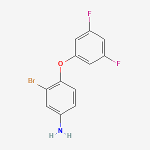 molecular formula C12H8BrF2NO B2837135 4-(3,5-Difluorophenoxy)-3-bromoaniline CAS No. 1483390-41-5