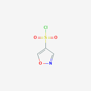 molecular formula C3H2ClNO3S B2837154 1,2-Oxazole-4-sulfonyl chloride CAS No. 933740-94-4