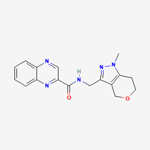 molecular formula C17H17N5O2 B2837160 N-((1-methyl-1,4,6,7-tetrahydropyrano[4,3-c]pyrazol-3-yl)methyl)quinoxaline-2-carboxamide CAS No. 1797628-97-7
