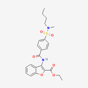 molecular formula C23H26N2O6S B2837166 ethyl 3-(4-(N-butyl-N-methylsulfamoyl)benzamido)benzofuran-2-carboxylate CAS No. 500149-79-1