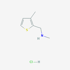 molecular formula C7H12ClNS B2837201 N-Methyl-n-[(3-methylthien-2-yl)methyl]amine, HCl CAS No. 860710-37-8