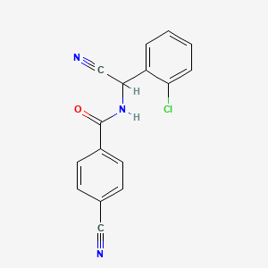 molecular formula C16H10ClN3O B2837223 N-[(2-chlorophenyl)(cyano)methyl]-4-cyanobenzamide CAS No. 1445238-76-5