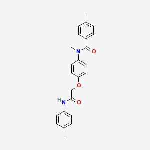 molecular formula C24H24N2O3 B2837225 N,4-dimethyl-N-(4-(2-oxo-2-(p-tolylamino)ethoxy)phenyl)benzamide CAS No. 398999-82-1