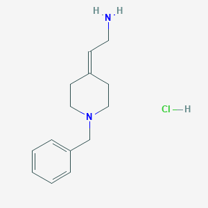 molecular formula C14H21ClN2 B2837230 2-(1-Benzylpiperidin-4-ylidene)ethanamine;hydrochloride CAS No. 2287311-39-9