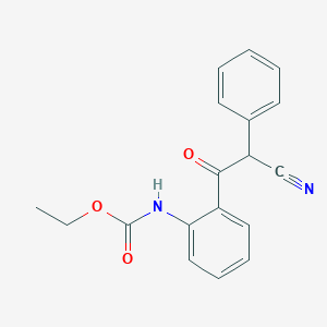 molecular formula C18H16N2O3 B2837266 ethyl N-[2-(2-cyano-2-phenylacetyl)phenyl]carbamate CAS No. 866042-19-5