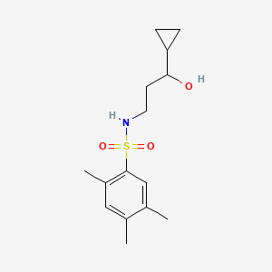 molecular formula C15H23NO3S B2837271 N-(3-cyclopropyl-3-hydroxypropyl)-2,4,5-trimethylbenzenesulfonamide CAS No. 1396853-84-1