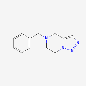 molecular formula C12H14N4 B2837285 5-Benzyl-4,5,6,7-tetrahydro-[1,2,3]triazolo[1,5-a]pyrazine CAS No. 1305336-09-7
