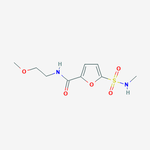 molecular formula C9H14N2O5S B2837291 N-(2-methoxyethyl)-5-(methylsulfamoyl)furan-2-carboxamide CAS No. 1171340-80-9