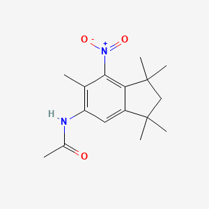 molecular formula C16H22N2O3 B2837310 N-(1,1,3,3,6-pentamethyl-7-nitro-2,3-dihydro-1H-inden-5-yl)acetamide CAS No. 500282-05-3