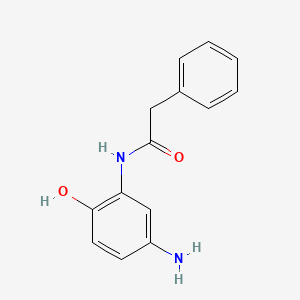 molecular formula C14H14N2O2 B2837321 N-(5-amino-2-hydroxyphenyl)-2-phenylacetamide CAS No. 700375-27-5