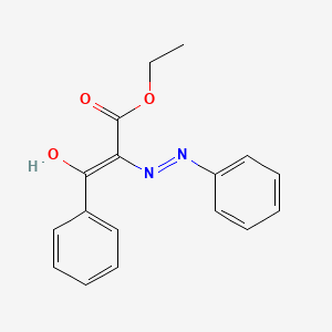 molecular formula C17H16N2O3 B2837332 ethyl 3-oxo-3-phenyl-2-[(E)-2-phenylhydrazono]propanoate CAS No. 73981-91-6