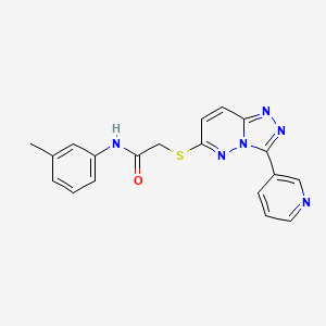 molecular formula C19H16N6OS B2837340 N-(3-methylphenyl)-2-{[3-(pyridin-3-yl)-[1,2,4]triazolo[4,3-b]pyridazin-6-yl]sulfanyl}acetamide CAS No. 868968-46-1