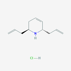 molecular formula C11H18ClN B2837367 (2S,6S)-2,6-Diallyl-1,2,3,6-tetrahydropyridine hydrochloride CAS No. 167704-56-5