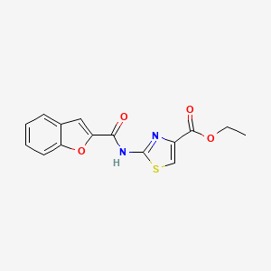 molecular formula C15H12N2O4S B2837393 Ethyl 2-(benzofuran-2-carboxamido)thiazole-4-carboxylate CAS No. 325746-49-4