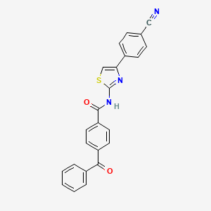 molecular formula C24H15N3O2S B2837402 4-benzoyl-N-[4-(4-cyanophenyl)-1,3-thiazol-2-yl]benzamide CAS No. 324758-60-3