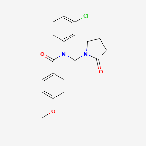 molecular formula C20H21ClN2O3 B2837408 N-(3-chlorophenyl)-4-ethoxy-N-[(2-oxopyrrolidin-1-yl)methyl]benzamide CAS No. 852155-42-1