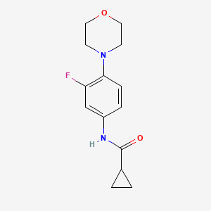 molecular formula C14H17FN2O2 B2837466 N-(3-fluoro-4-morpholinophenyl)cyclopropanecarboxamide CAS No. 478079-72-0
