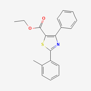molecular formula C19H17NO2S B2837523 Ethyl 2-(2-tolyl)-4-phenylthiazole-5-carboxylate CAS No. 1965304-72-6
