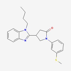 4-(1-butyl-1H-benzo[d]imidazol-2-yl)-1-(3-(methylthio)phenyl)pyrrolidin-2-one