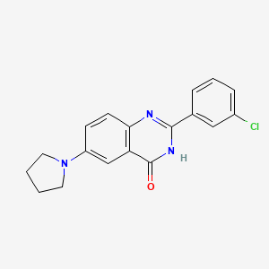 2-(3-chlorophenyl)-6-(1-pyrrolidinyl)-4(3H)-quinazolinone