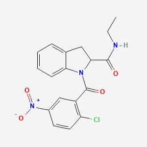1-(2-chloro-5-nitrobenzoyl)-N-ethylindoline-2-carboxamide
