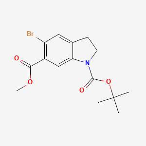 1-tert-Butyl 6-methyl 5-bromoindoline-1,6-dicarboxylate