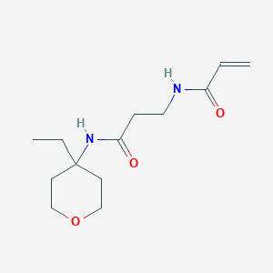molecular formula C13H22N2O3 B2837633 N-(4-Ethyloxan-4-yl)-3-(prop-2-enoylamino)propanamide CAS No. 2202452-46-6