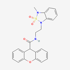 molecular formula C23H21N3O4S B2837650 N-(2-(3-methyl-2,2-dioxidobenzo[c][1,2,5]thiadiazol-1(3H)-yl)ethyl)-9H-xanthene-9-carboxamide CAS No. 2034591-13-2