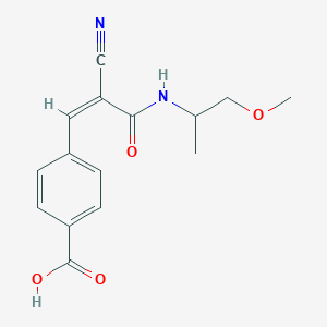 molecular formula C15H16N2O4 B2837668 4-[(Z)-2-cyano-3-(1-methoxypropan-2-ylamino)-3-oxoprop-1-enyl]benzoic acid CAS No. 1057946-03-8