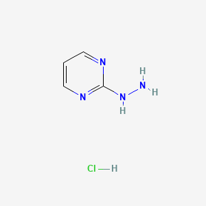 molecular formula C4H7ClN4 B2837694 2-HYDRAZINYLPYRIMIDINE HYDROCHLORIDE CAS No. 863652-26-0