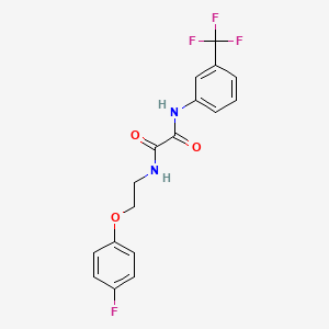 molecular formula C17H14F4N2O3 B2837707 N'-[2-(4-fluorophenoxy)ethyl]-N-[3-(trifluoromethyl)phenyl]ethanediamide CAS No. 1207007-38-2